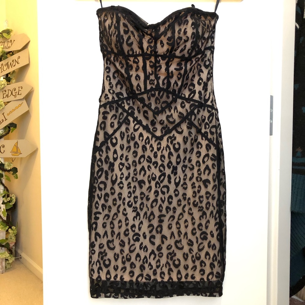 BEBE Strapless Bodycon Mini Dress